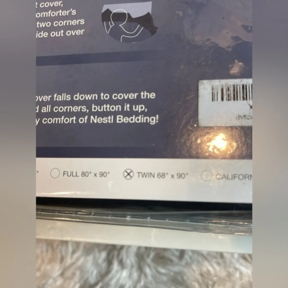 Nestl Gray Duvet Twin 68‎ X 90 Brushed Microfiber Cover Set